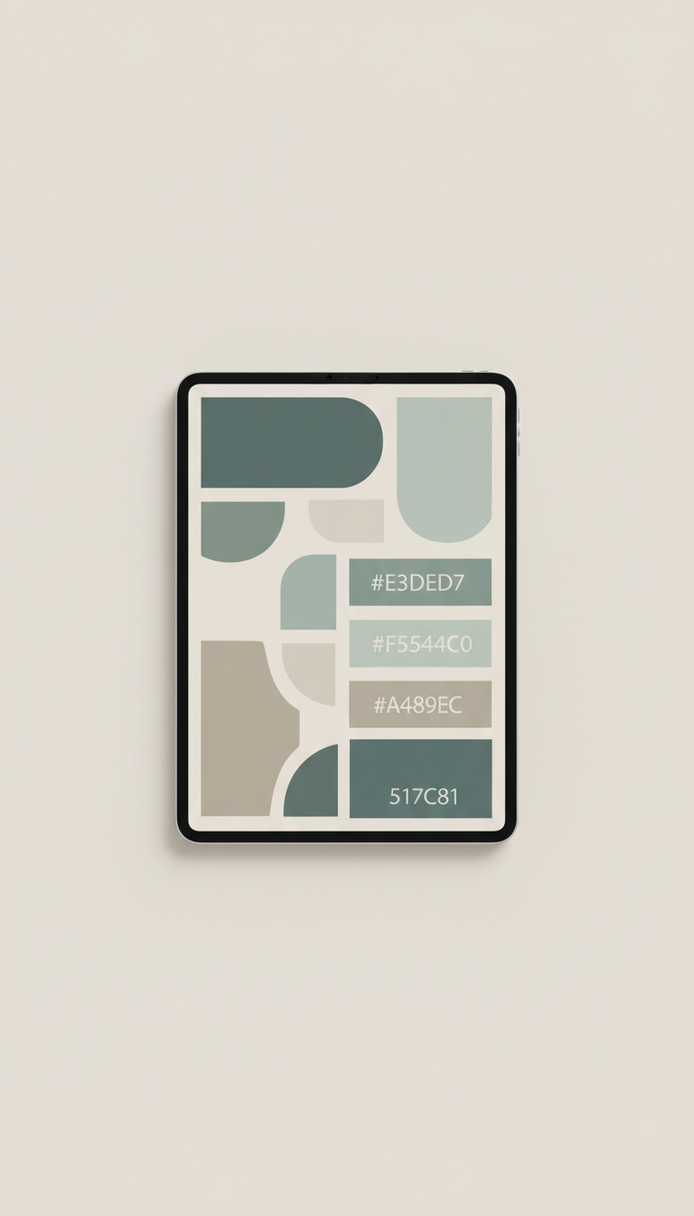 Customized mood board digital tablet