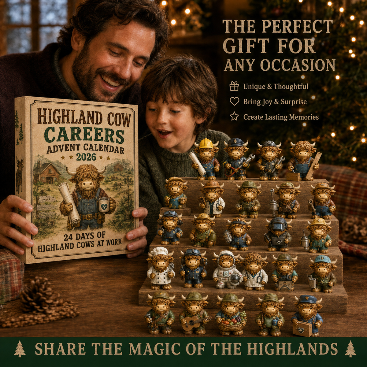 Highland Cow Professions advent calendar