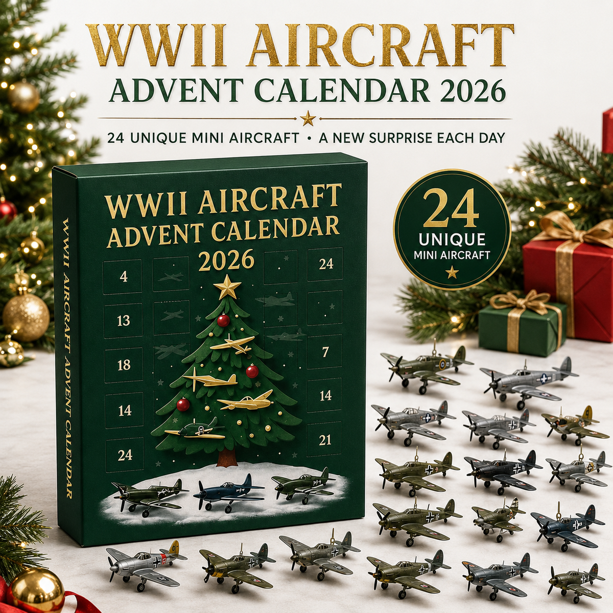 Historic WWII Aircraft advent calendar
