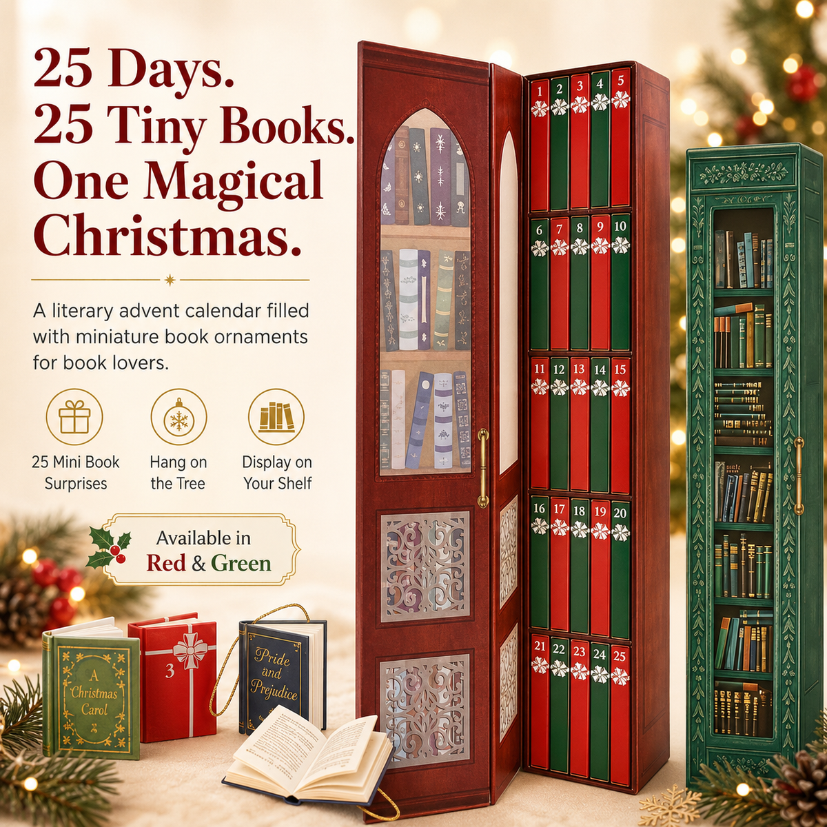 Miniature Book Library advent calendar